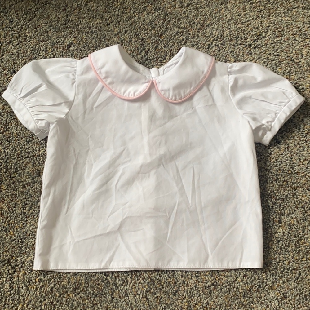 Peter Pan top with pink trim